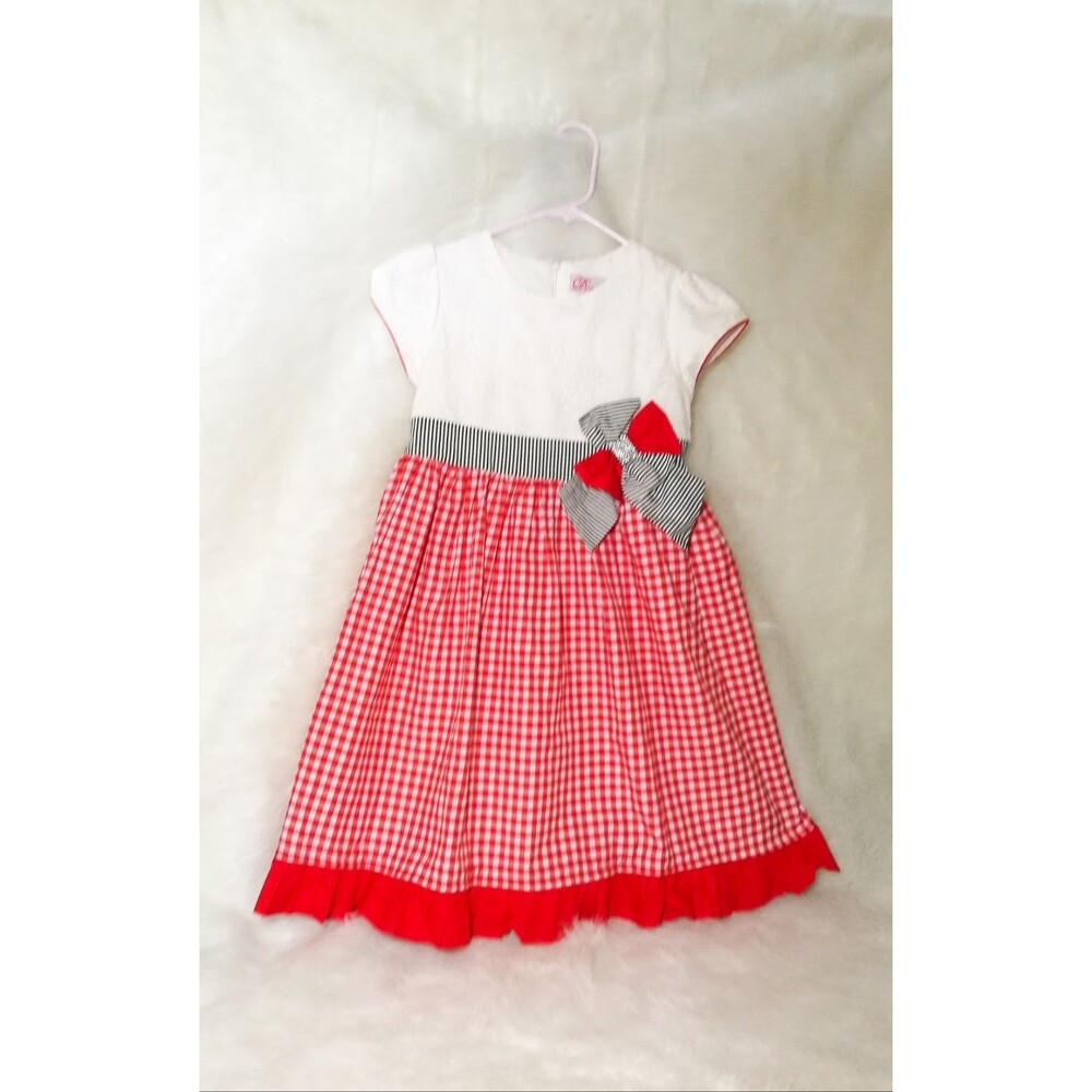 Donita Christmas dress red white Plaid 10